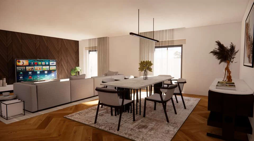 Projeto Moradia unifamiliar. — Projeto de alterações de interiores de uma moradia, Vila Franca de Xira. Imagem do portfólio, página 12.