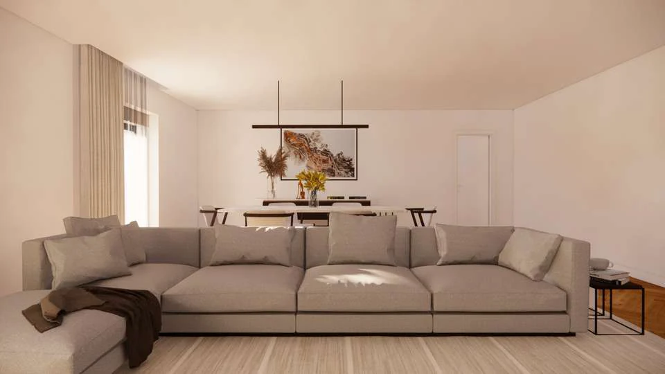 Projeto Moradia unifamiliar. — Projeto de alterações de interiores de uma moradia, Vila Franca de Xira. Imagem do portfólio, página 13.