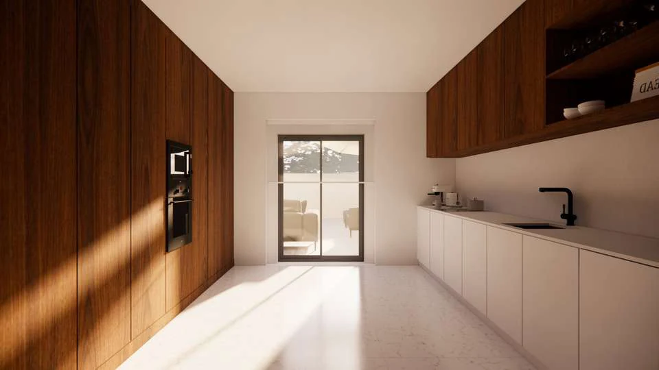 Projeto Moradia unifamiliar. — Projeto de alterações de interiores de uma moradia, Vila Franca de Xira. Imagem do portfólio, página 13.